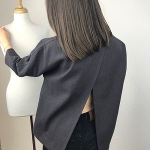 Black Crane open-back top, size M